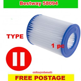 vraag naar Beschrijving haag Bestway 58094 Type II Flowclear Cartridge Filter - 1 pc