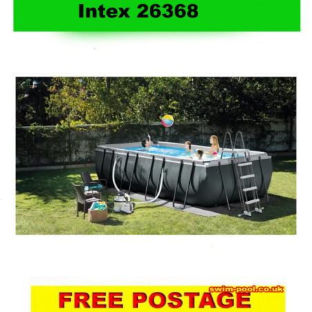 Intex 26368 24ft Above Ground swimming pool 732x366x132cm 24ft x 12ft x 52''